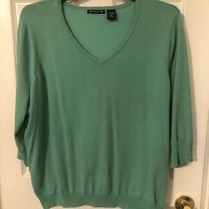 Architect Dark Mint V-Neck Sweater